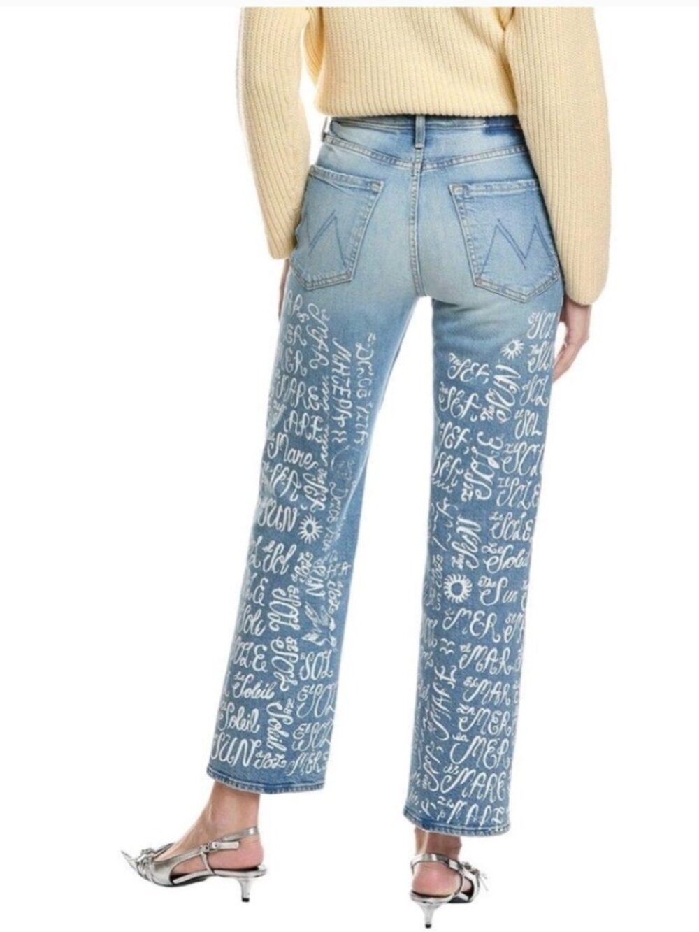 NWT MOTHER Rambler Zip Hover Sun and Sea Printed Jeans Streetwear Boho 30 $320